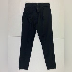 J Crew Leggings Womens XS Black Pixie Back Zip Skinny Slim Stretch Viscose.